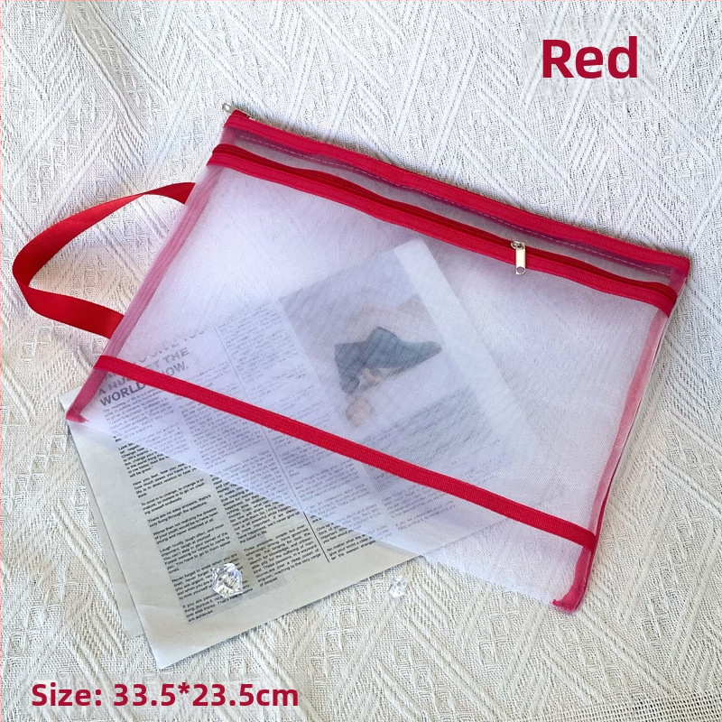 Kétrétegű nylonhálós cipzáros táska műalkotások kiállítására és puzzle-tárolásra