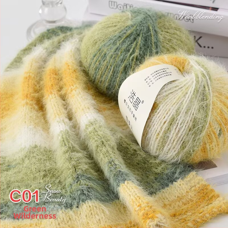 Μικτό νήμα μαλλιού, νήμα σε μπάλες, για ύφανση, Προέλευση: Κίνα