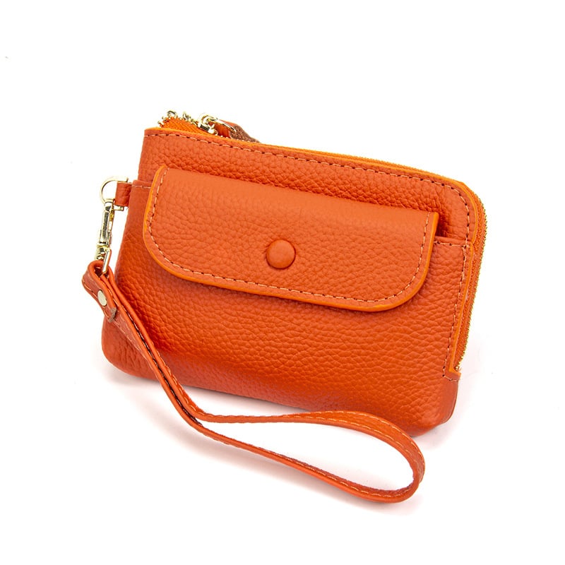 Pirmojo sluoksnio karvų odos monetų piniginė, miesto minimalistinis dizainas, kompaktiška moteriška piniginė, poliesterio pamušalas