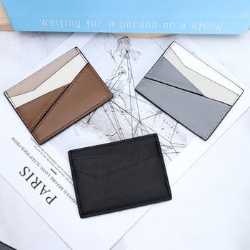 Odinis mini kortelių dėklas su kortelių kišenėmis, ID kišene ir monetų kišene — unisex, miesto minimalistinis stilius