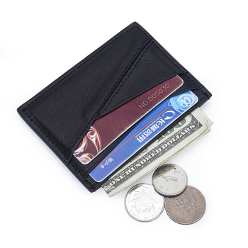 Odinis mini kortelių dėklas su kortelių kišenėmis, ID kišene ir monetų kišene — unisex, miesto minimalistinis stilius