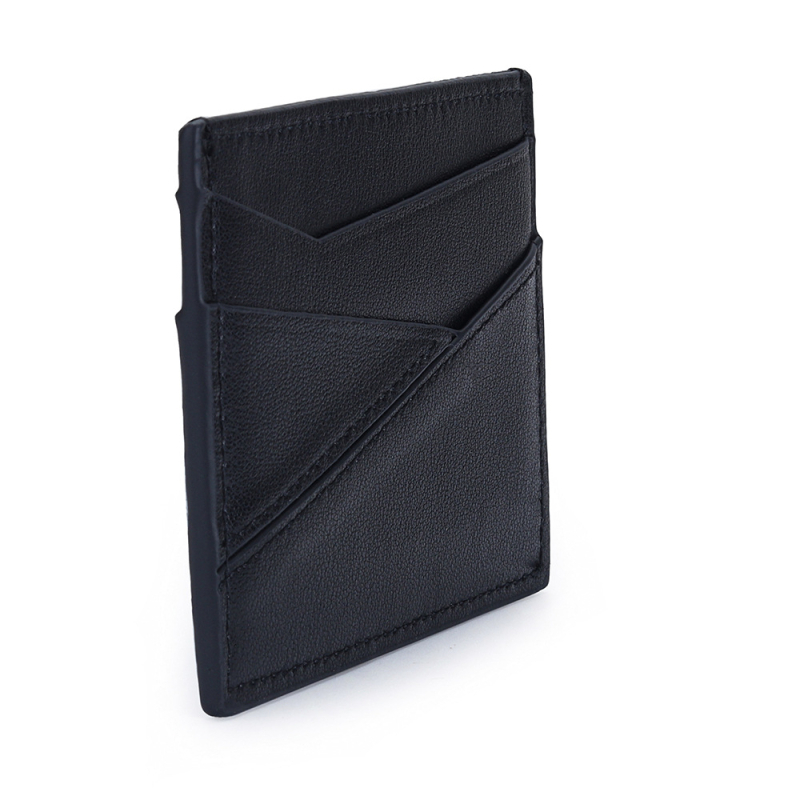 Odinis mini kortelių dėklas su kortelių kišenėmis, ID kišene ir monetų kišene — unisex, miesto minimalistinis stilius