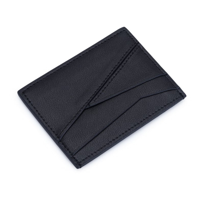 Odinis mini kortelių dėklas su kortelių kišenėmis, ID kišene ir monetų kišene — unisex, miesto minimalistinis stilius