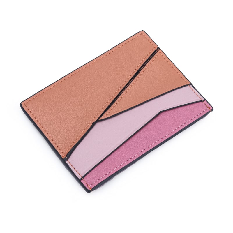 Odinis mini kortelių dėklas su kortelių kišenėmis, ID kišene ir monetų kišene — unisex, miesto minimalistinis stilius