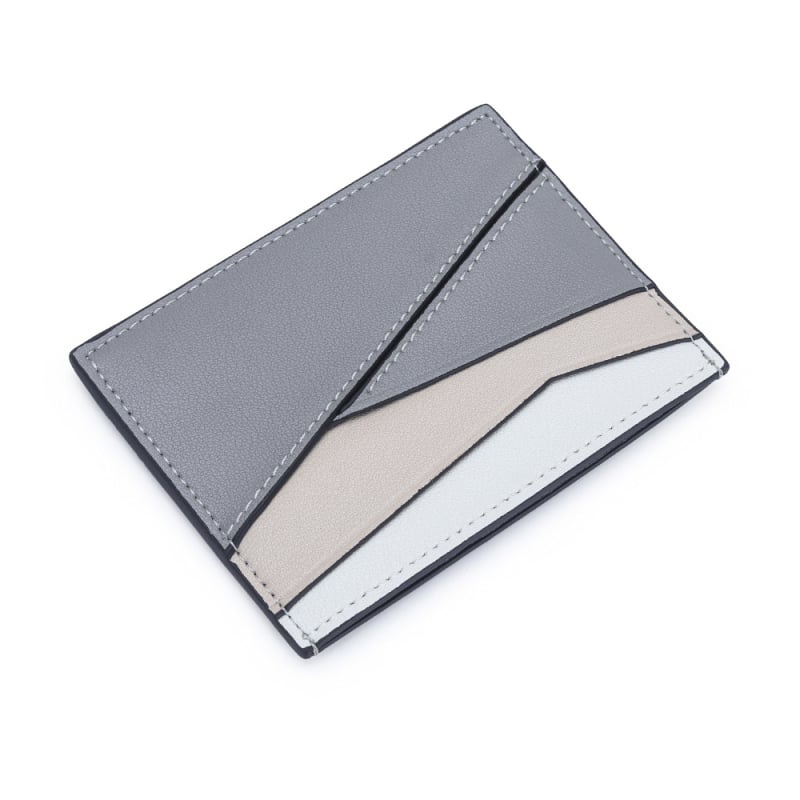 Odinis mini kortelių dėklas su kortelių kišenėmis, ID kišene ir monetų kišene — unisex, miesto minimalistinis stilius
