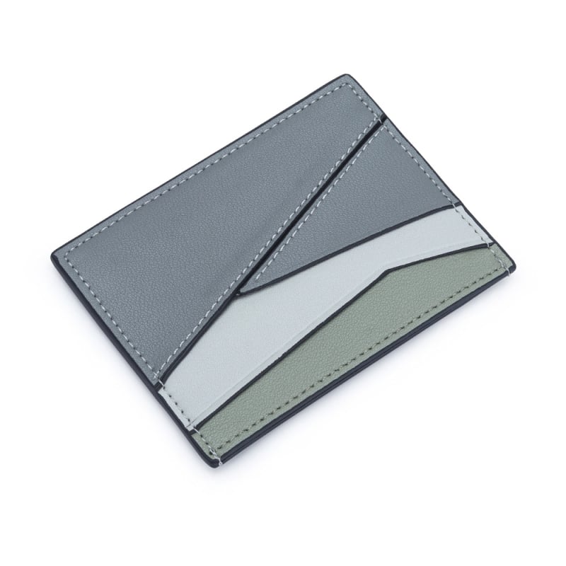 Odinis mini kortelių dėklas su kortelių kišenėmis, ID kišene ir monetų kišene — unisex, miesto minimalistinis stilius