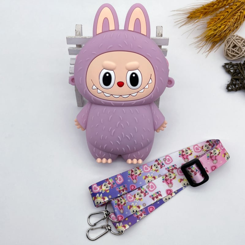 Silikoninė monetų piniginė per petį, anime raštas, gatvės stilius, unisex, atspari vandeniui ir dėvėjimuisi