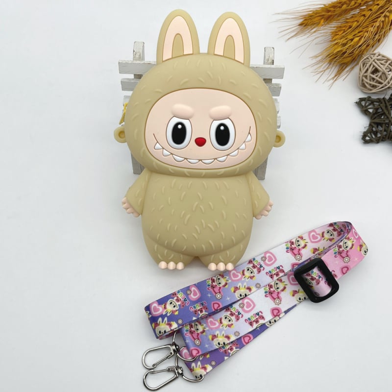 Silikoninė monetų piniginė per petį, anime raštas, gatvės stilius, unisex, atspari vandeniui ir dėvėjimuisi