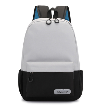 Dječji platneni ruksak s logom, geometrijski uzorak, moderan trendi stil, zakrivljeni naramenice, otporan na habanje i reflektirajući noću