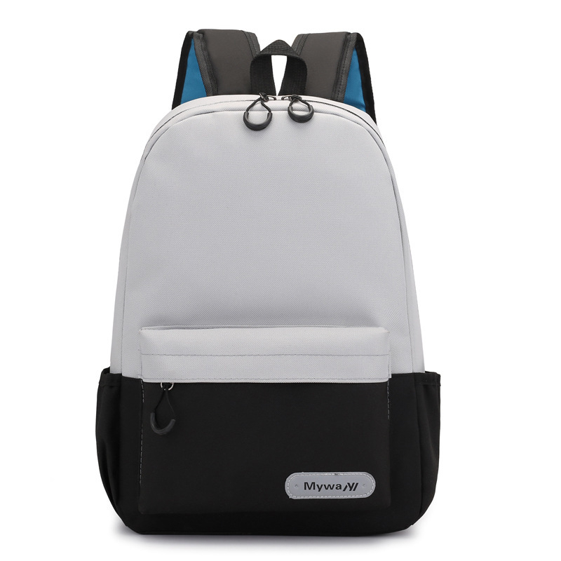 Dječji platneni ruksak s logom, geometrijski uzorak, moderan trendi stil, zakrivljeni naramenice, otporan na habanje i reflektirajući noću