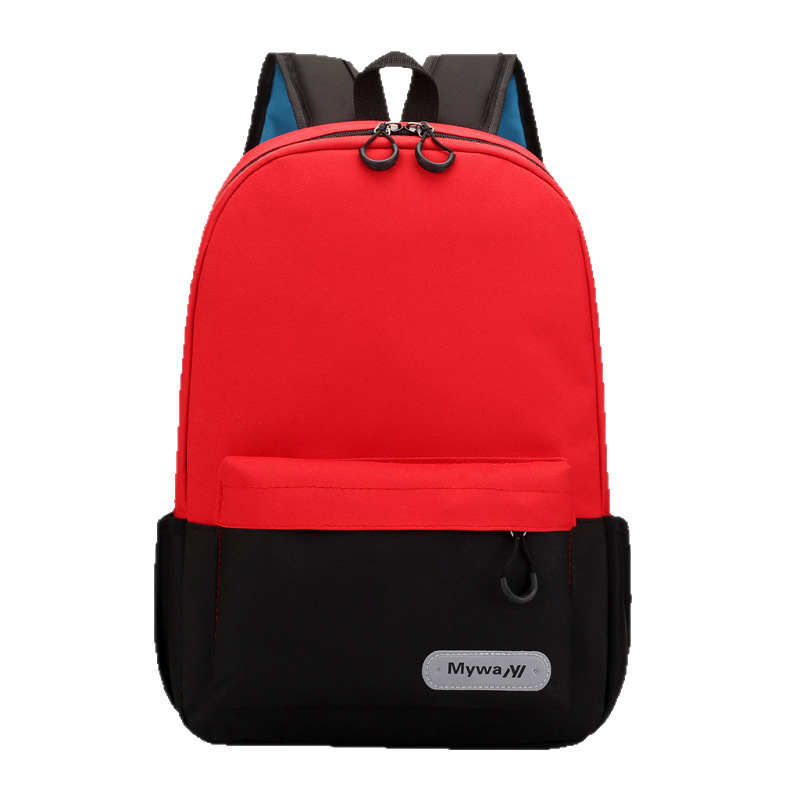 Dječji platneni ruksak s logom, geometrijski uzorak, moderan trendi stil, zakrivljeni naramenice, otporan na habanje i reflektirajući noću