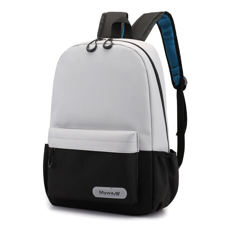 Dječji platneni ruksak s logom, geometrijski uzorak, moderan trendi stil, zakrivljeni naramenice, otporan na habanje i reflektirajući noću