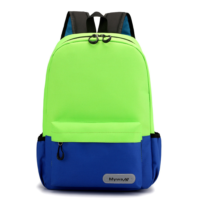 Dječji platneni ruksak s logom, geometrijski uzorak, moderan trendi stil, zakrivljeni naramenice, otporan na habanje i reflektirajući noću