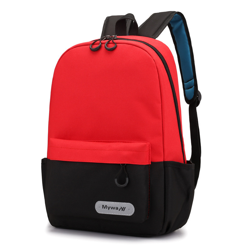 Dječji platneni ruksak s logom, geometrijski uzorak, moderan trendi stil, zakrivljeni naramenice, otporan na habanje i reflektirajući noću