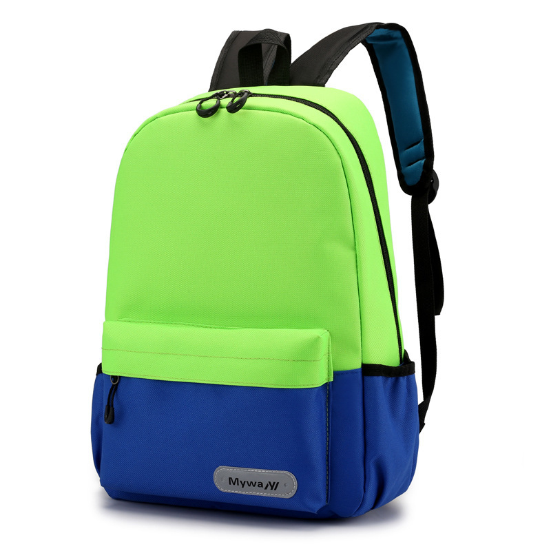 Dječji platneni ruksak s logom, geometrijski uzorak, moderan trendi stil, zakrivljeni naramenice, otporan na habanje i reflektirajući noću