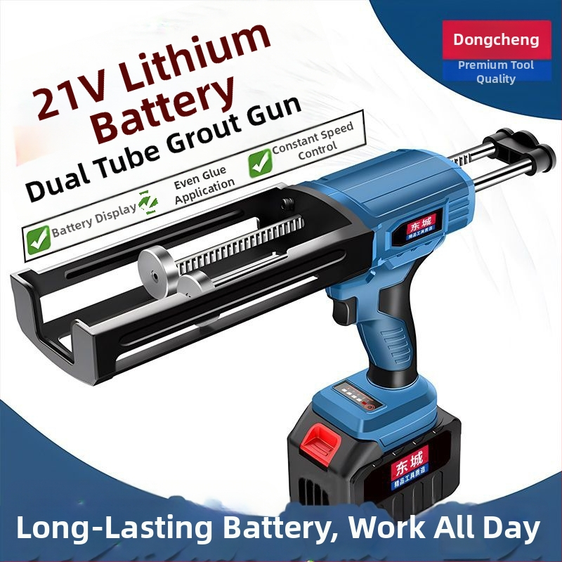 Pistol de etanșare a rosturilor pentru plăci, complet automat, cu baterie litiu, design cu două conducte