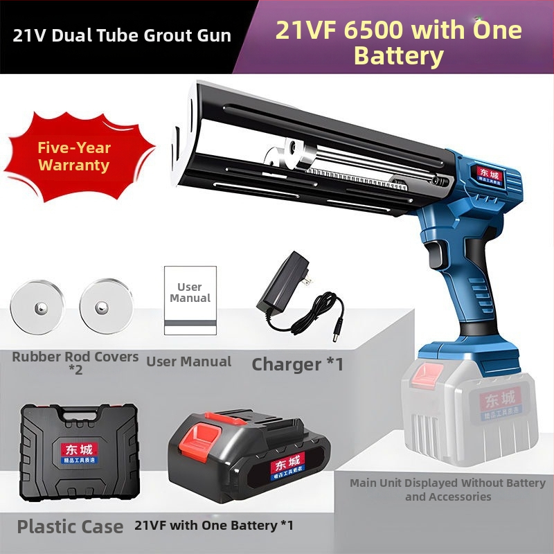 Pistol de etanșare a rosturilor pentru plăci, complet automat, cu baterie litiu, design cu două conducte