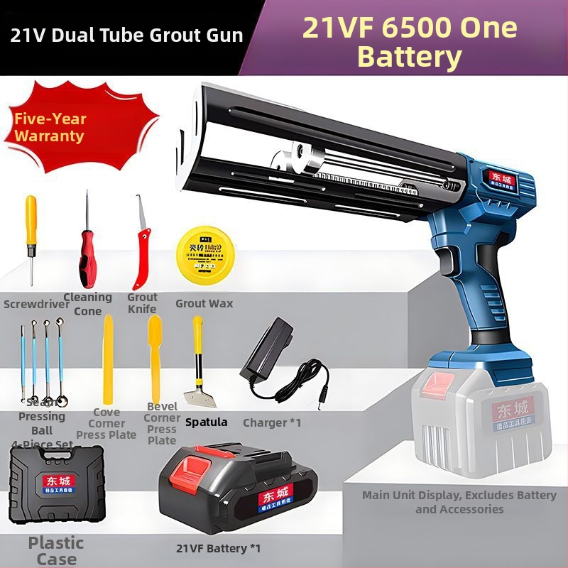Pistol de etanșare a rosturilor pentru plăci, complet automat, cu baterie litiu, design cu două conducte
