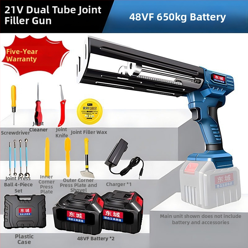 Pistol de etanșare a rosturilor pentru plăci, complet automat, cu baterie litiu, design cu două conducte