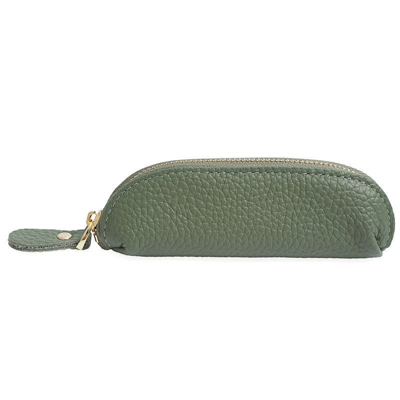 Maža monetų piniginė – tikra oda, universalus, vienos spalvos dizainas, poliesterio įdėklas, anti-vagystės stilius su šepetėlių efektu