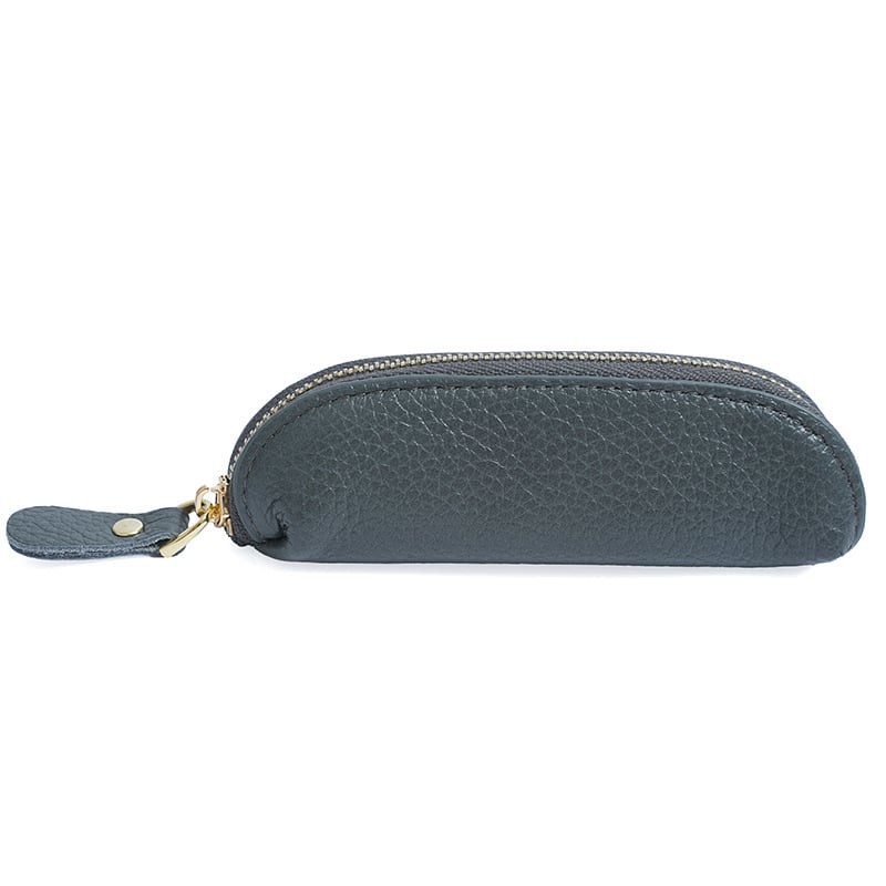 Maža monetų piniginė – tikra oda, universalus, vienos spalvos dizainas, poliesterio įdėklas, anti-vagystės stilius su šepetėlių efektu