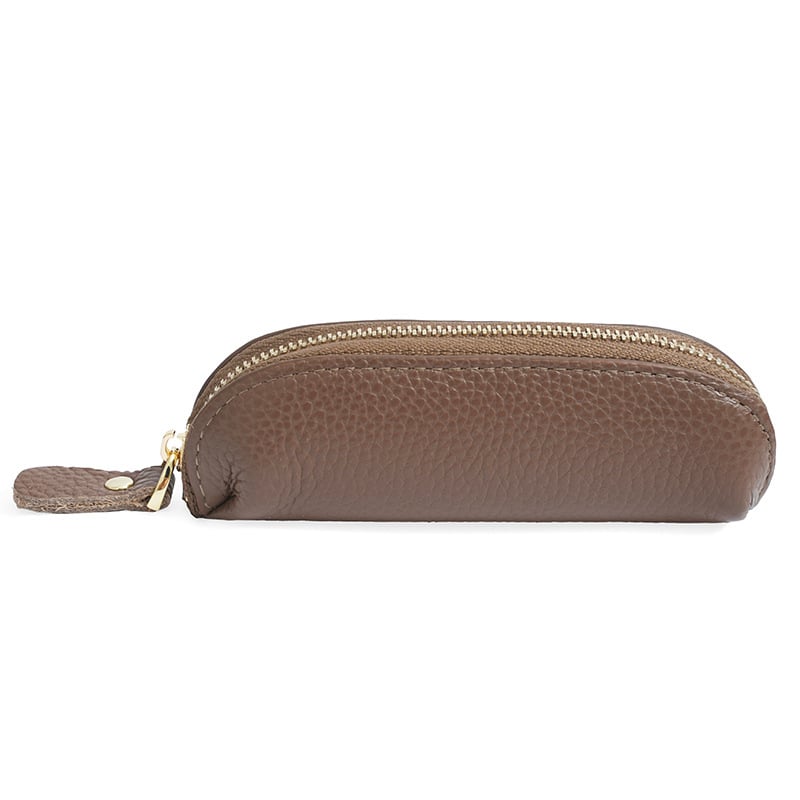 Maža monetų piniginė – tikra oda, universalus, vienos spalvos dizainas, poliesterio įdėklas, anti-vagystės stilius su šepetėlių efektu