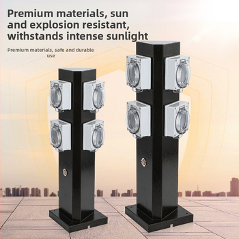 Външна водоустойчива разпределителна кутия за контакти 220V, IP66, 1–2 вериги, колонно монтиране, корпус: галванизиран лист / 201 / 304