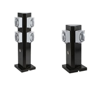 Външна водоустойчива разпределителна кутия за контакти 220V, IP66, 1–2 вериги, колонно монтиране, корпус: галванизиран лист / 201 / 304