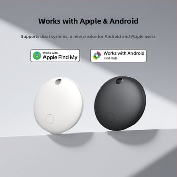 Локатор за проследяване на предмети за iOS и Android с двойна система, универсален локатор за изгубени вещи (батерия 220 мАч; безжична дистанция 20 м; тегло 7 g; материал PC)