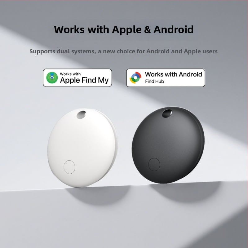 Локатор за проследяване на предмети за iOS и Android с двойна система, универсален локатор за изгубени вещи (батерия 220 мАч; безжична дистанция 20 м; тегло 7 g; материал PC)