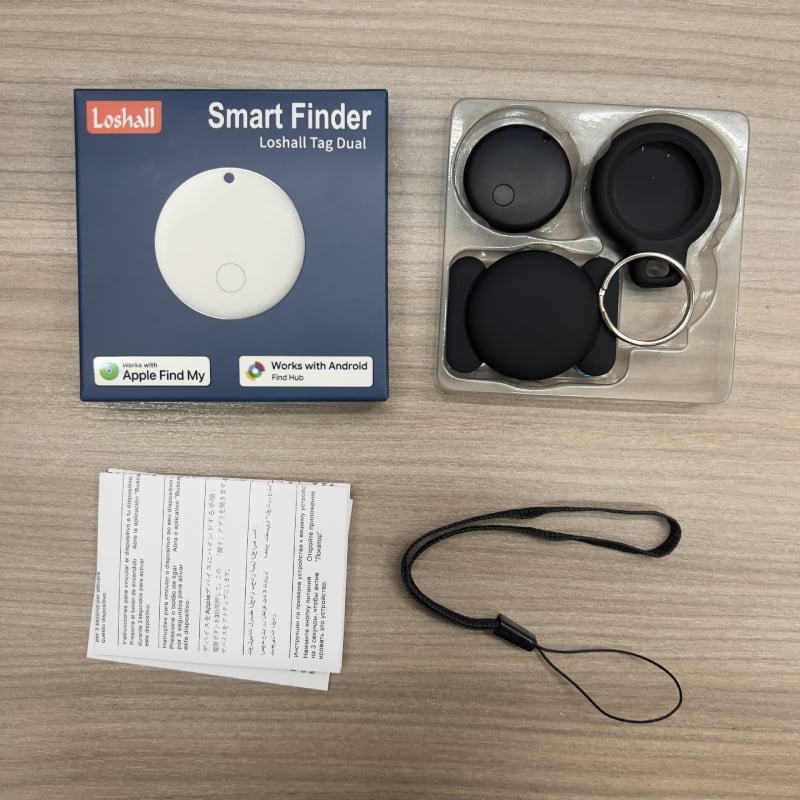Локатор за проследяване на предмети за iOS и Android с двойна система, универсален локатор за изгубени вещи (батерия 220 мАч; безжична дистанция 20 м; тегло 7 g; материал PC)
