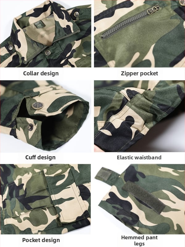 Камуфлажен тренировъчен комплект за момчета – есен, външно военно обучение, детска униформа с антирадиационна функция