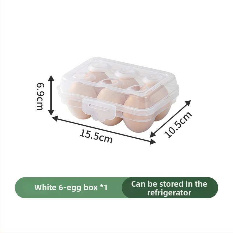 Cutie de depozitare a ouălor pentru camping cu sertar glisant – portabilă, menține prospețimea, etanșă, plastic alimentar