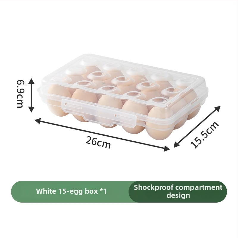 Cutie de depozitare a ouălor pentru camping cu sertar glisant – portabilă, menține prospețimea, etanșă, plastic alimentar