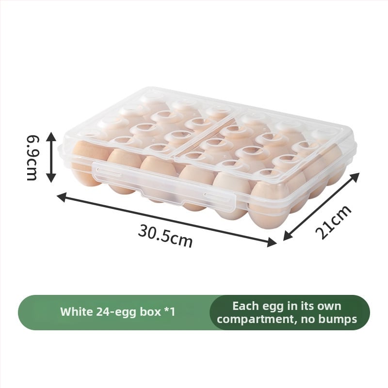 Cutie de depozitare a ouălor pentru camping cu sertar glisant – portabilă, menține prospețimea, etanșă, plastic alimentar