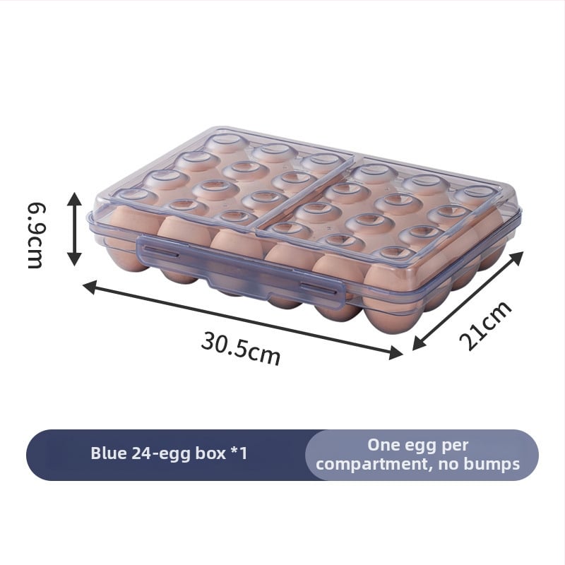 Cutie de depozitare a ouălor pentru camping cu sertar glisant – portabilă, menține prospețimea, etanșă, plastic alimentar