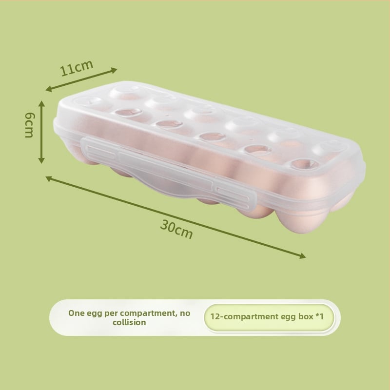 Cutie de depozitare a ouălor pentru camping cu sertar glisant – portabilă, menține prospețimea, etanșă, plastic alimentar