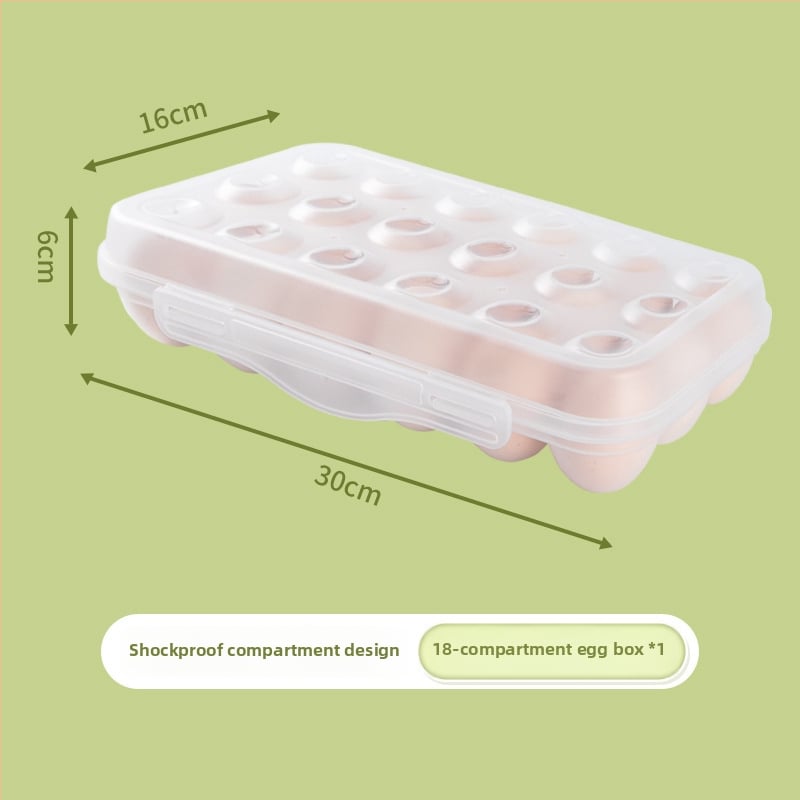 Cutie de depozitare a ouălor pentru camping cu sertar glisant – portabilă, menține prospețimea, etanșă, plastic alimentar