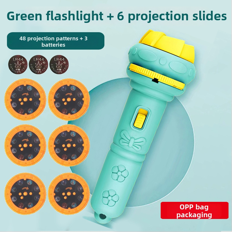 Παιδικό προβολικό φως-παιχνίδι με λάμψη και εκπαιδευτική λειτουργία, προβολέας με κινούμενα σχέδια (πλαστική κατασκευή; 4–6 ετών; λάμψη; εκπαιδευτικό)