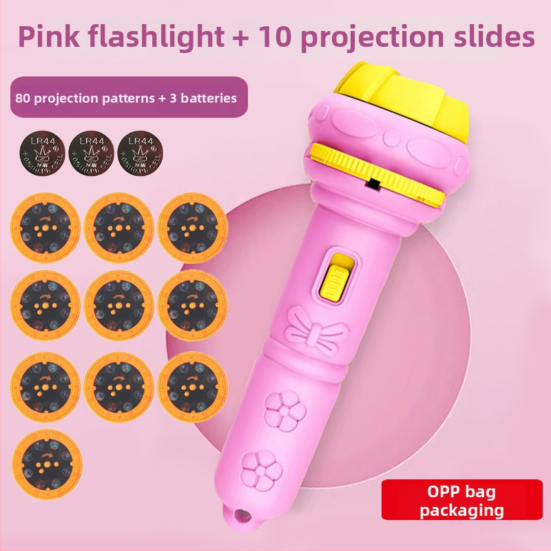 Παιδικό προβολικό φως-παιχνίδι με λάμψη και εκπαιδευτική λειτουργία, προβολέας με κινούμενα σχέδια (πλαστική κατασκευή; 4–6 ετών; λάμψη; εκπαιδευτικό)