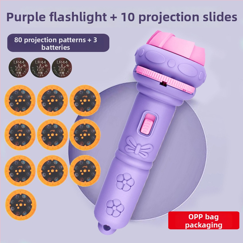 Παιδικό προβολικό φως-παιχνίδι με λάμψη και εκπαιδευτική λειτουργία, προβολέας με κινούμενα σχέδια (πλαστική κατασκευή; 4–6 ετών; λάμψη; εκπαιδευτικό)