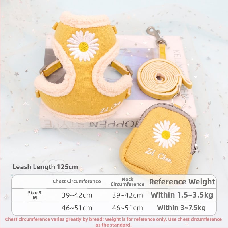 Котешки повод с регулируем разтягащ се механизъм, полиестерно въже, за котки