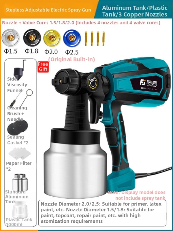 Ασύρματο ηλεκτρικό πιστόλι ψεκασμού με επαναφορτιζόμενη μπαταρία λιθίου – 25V, όλα-σε-ένα για οικιακή βαφή λατέξ