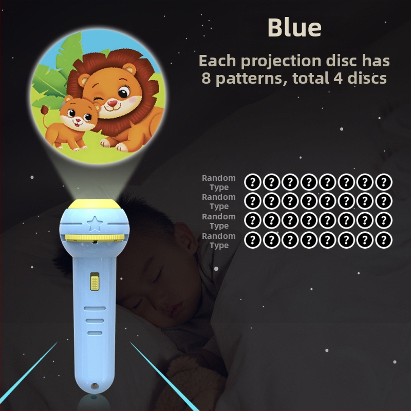 Παιδικό προβολικό φανάρι-παιχνίδι με φωτεινά ζωικά σχέδια, πλαστική κατασκευή, κατάλληλο για βρέφη 0–3 ετών, πρώιμη εκπαίδευση