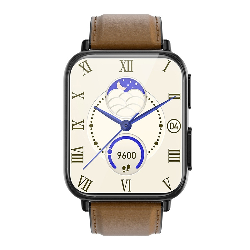 Viedpulkstenis ar ķermeņa temperatūras mērījumu, skābekļa līmeņa detektoru asinīs un miega uzraudzību; silikona siksna; magnētiskā uzlāde