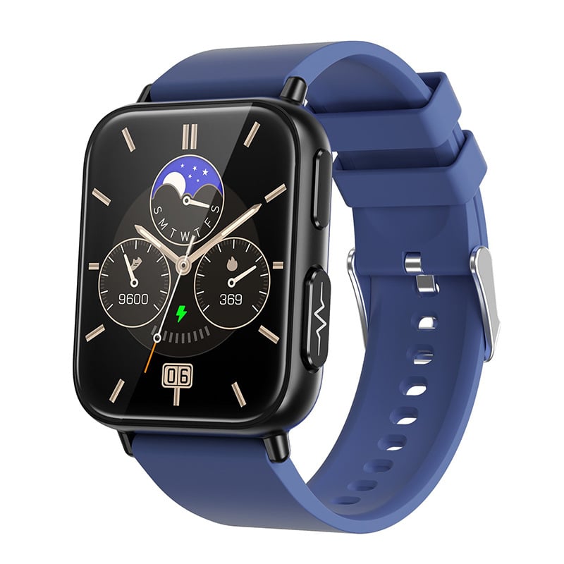 Viedpulkstenis ar ķermeņa temperatūras mērījumu, skābekļa līmeņa detektoru asinīs un miega uzraudzību; silikona siksna; magnētiskā uzlāde