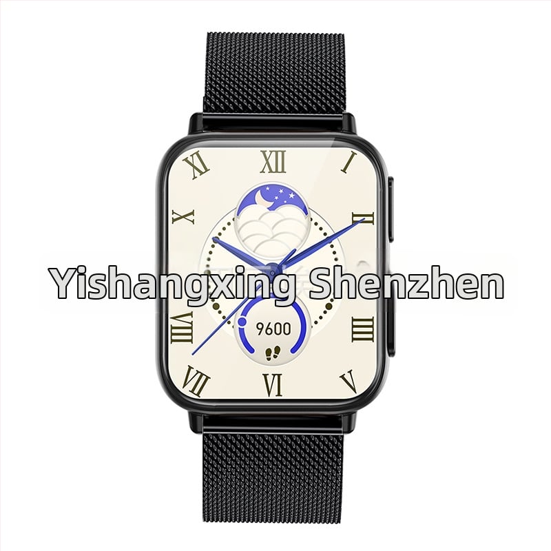 Viedpulkstenis ar ķermeņa temperatūras mērījumu, skābekļa līmeņa detektoru asinīs un miega uzraudzību; silikona siksna; magnētiskā uzlāde