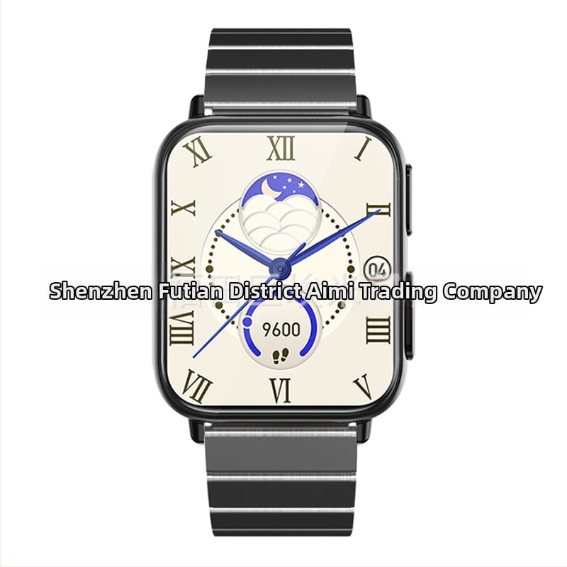 Viedpulkstenis ar ķermeņa temperatūras mērījumu, skābekļa līmeņa detektoru asinīs un miega uzraudzību; silikona siksna; magnētiskā uzlāde