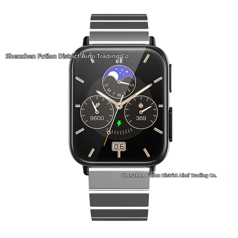 Viedpulkstenis ar ķermeņa temperatūras mērījumu, skābekļa līmeņa detektoru asinīs un miega uzraudzību; silikona siksna; magnētiskā uzlāde