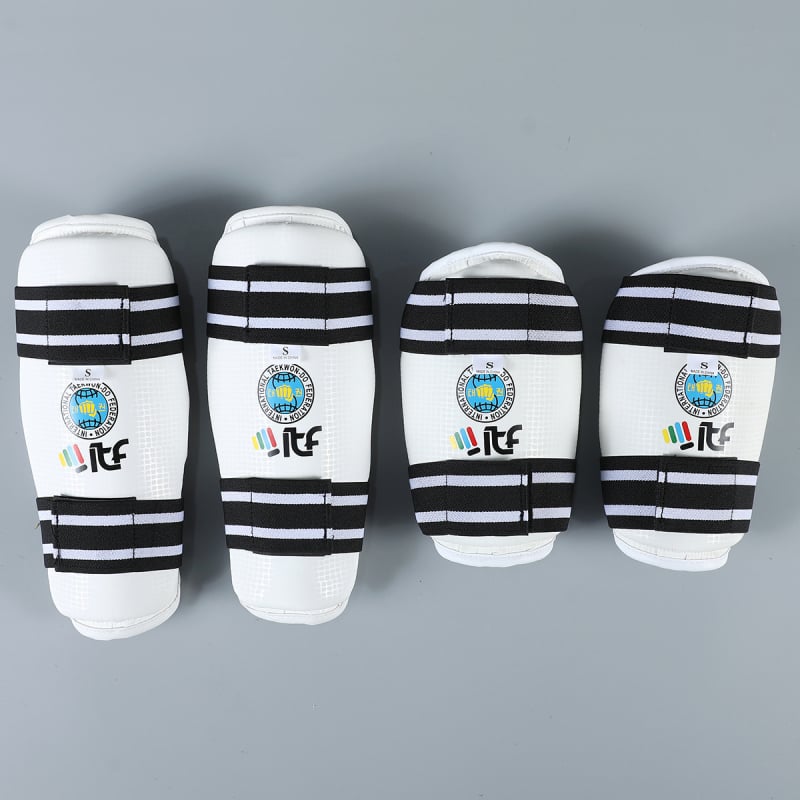 Таекуондо протектори за крак и ръка, сваляеми, удебелени и с висока еластичност, полиестерно тяло за ITF Таекуондо състезания и тренировки